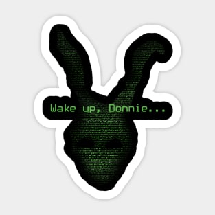 Green waterfall code rabbit Sticker